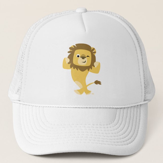 Cute Strong Cartoon Lion Hat (Front)