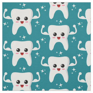 Cute Strong Teeth Pattern Fabric