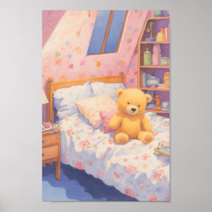 Cute Stuffed Bear Poster