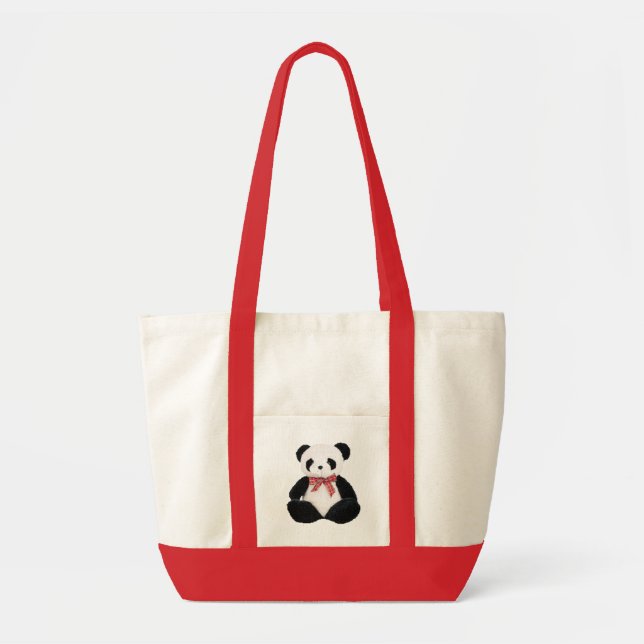 Cute Stuffed Panda Tote Bag (Front)