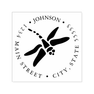 Cute Stylised Dragonfly Self-inking Stamp