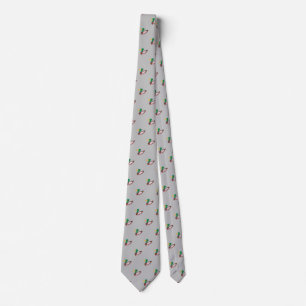 Cute Stylish Grey Wild Duck Seamless Pattern Tie