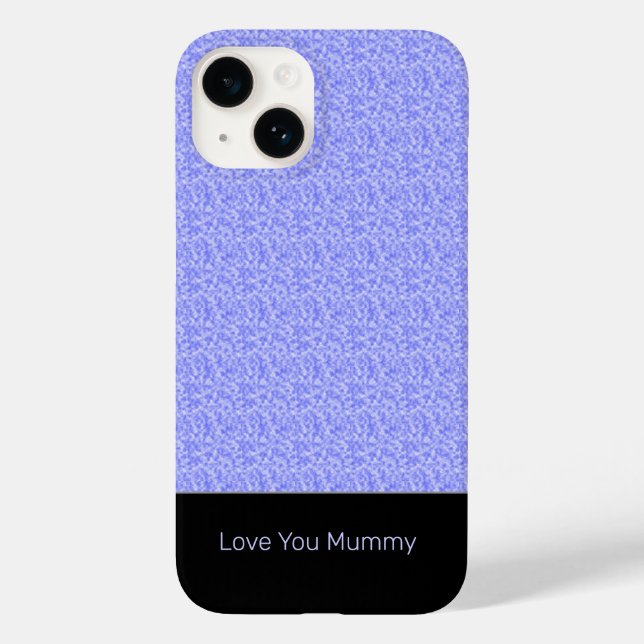 Cute Stylish Lavender Blue Mummy Case-Mate iPhone Case (Back)