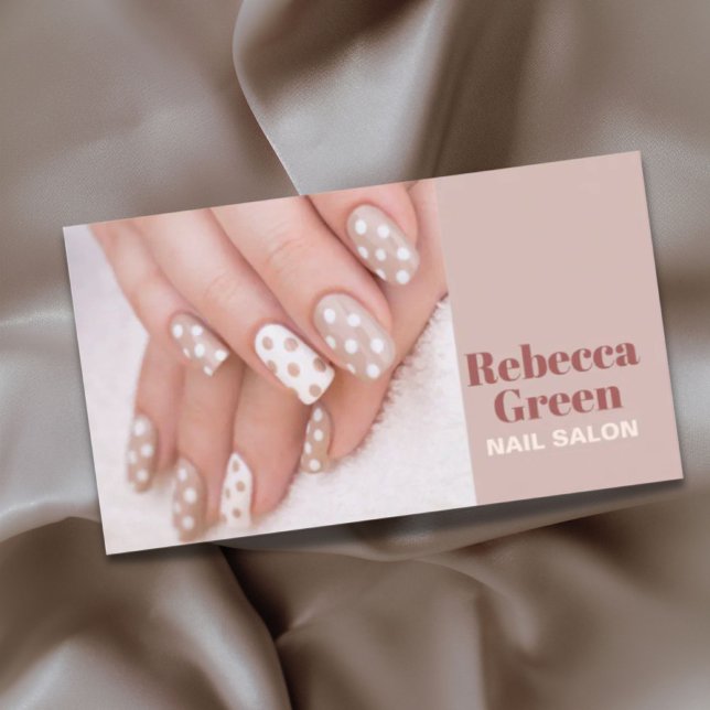 Cute Stylish Manicurist Nail Artist Nail Salon Business Card (Cute Stylish Manicurist Nail Artist Nail Salon Business Card)