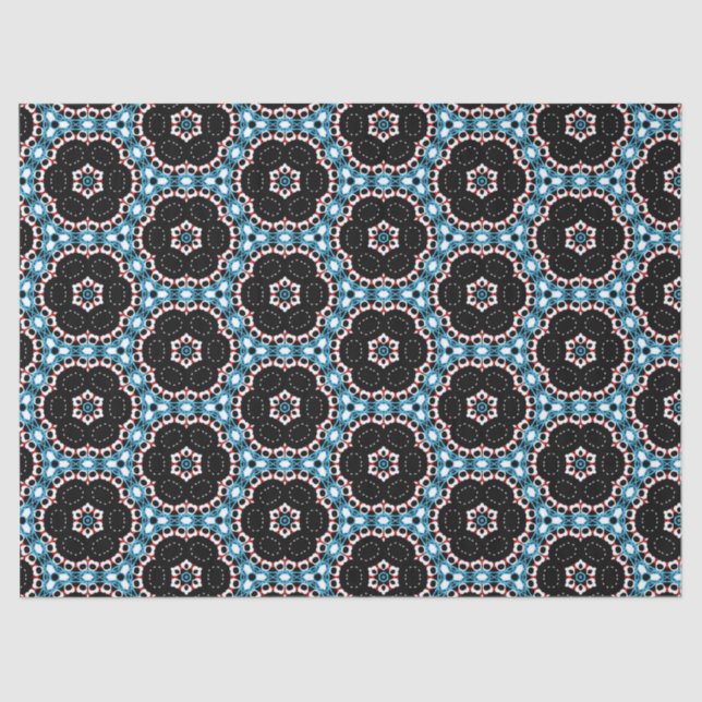 Cute Stylish Mosaic Geometric Pattern Tissue Paper (Front)