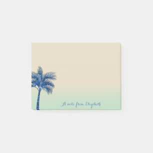 Cute Stylish Tropical,Blue Glitter Palm Tree Post-it Notes
