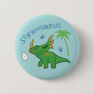 Cute Styracosaurus 6 Cm Round Badge