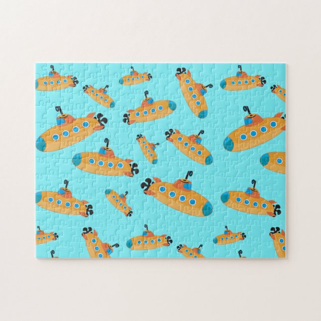 Cute Submarine Pattern Jigsaw Puzzle (Horizontal)