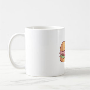 Cute Submarine Sandwich Bread Coffee Mug