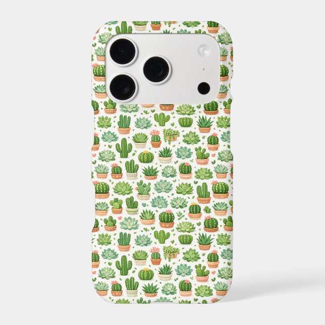 Cute Succulent Plant Seamless Pattern (Back)