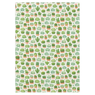 Cute Succulent Plant Seamless Pattern Tablecloth