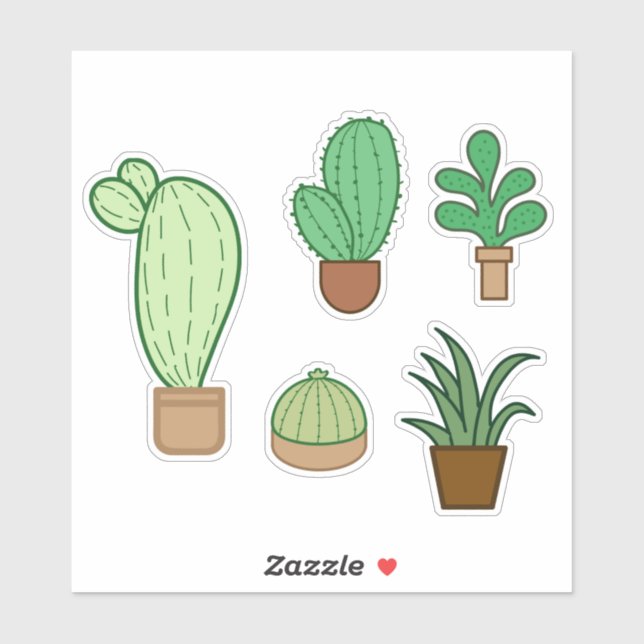 Cute Succulents and Cactus (Sheet)