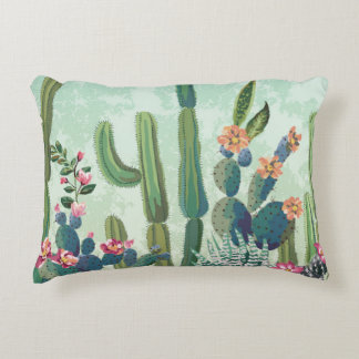 Cute Succulents: Vintage Cactus Pattern Decorative Cushion