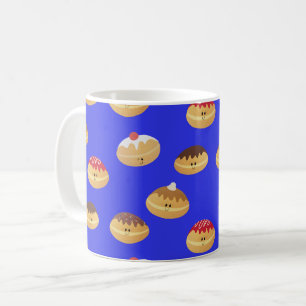Cute Sufganiyot Patterned Coffee Mug
