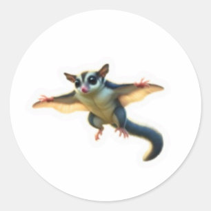 ​Cute Sugar Glider Exotic Pet Illustration Sticker