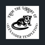 Cute Sugar Glider Library Book Name #1P Self-inking Stamp<br><div class="desc">Cute Sugar Glider Australia “From the library of” Book Name Design   ===========

This can easily be changed to say “This Book Belongs to”,  “Ex Libris”,  “From the desk of”,  “from the office of” or other text of your choice.</div>