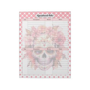 Cute Sugar Skull Appointment Notes