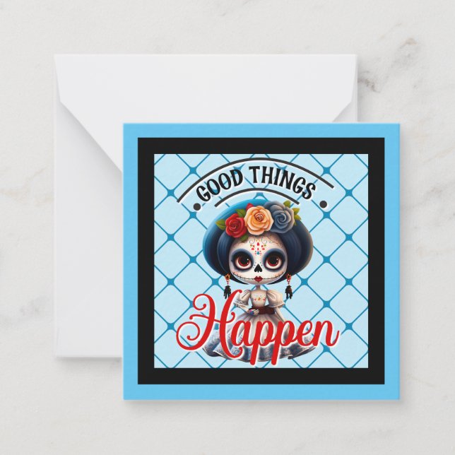 Cute Sugar Skull  Card (Front)