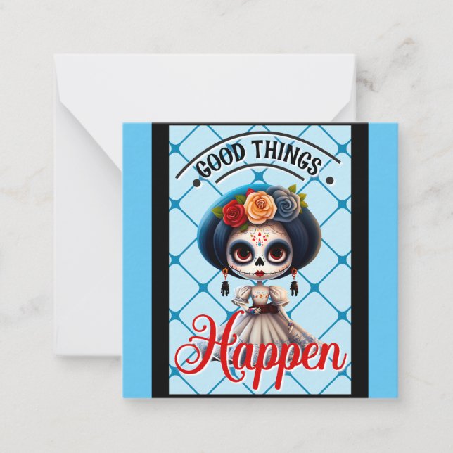 Cute Sugar Skull  Card (Front)