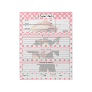 Cute Sugar Skull Doctor Visits Notepad