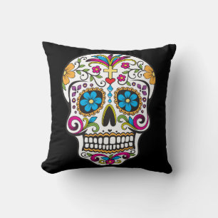 Cute Sugar Skull  Happy Day of the Dead Cushion