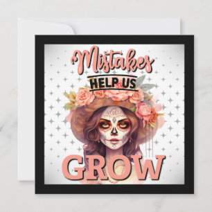 Cute Sugar Skull  Holiday Card