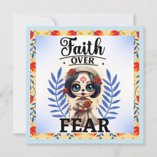 Cute Sugar Skull  Holiday Card