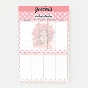 Cute Sugar Skull Medication Tracker Post-it Notes