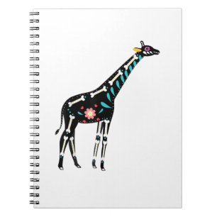 Cute Sugar Skull Mexican Giraffe Halloween Day Of Notebook