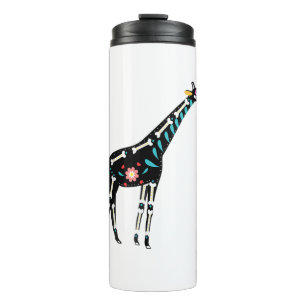 Cute Sugar Skull Mexican Giraffe Halloween Day Of Thermal Tumbler