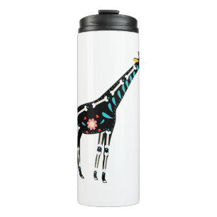 Cute Sugar Skull Mexican Giraffe Halloween Day Of Thermal Tumbler