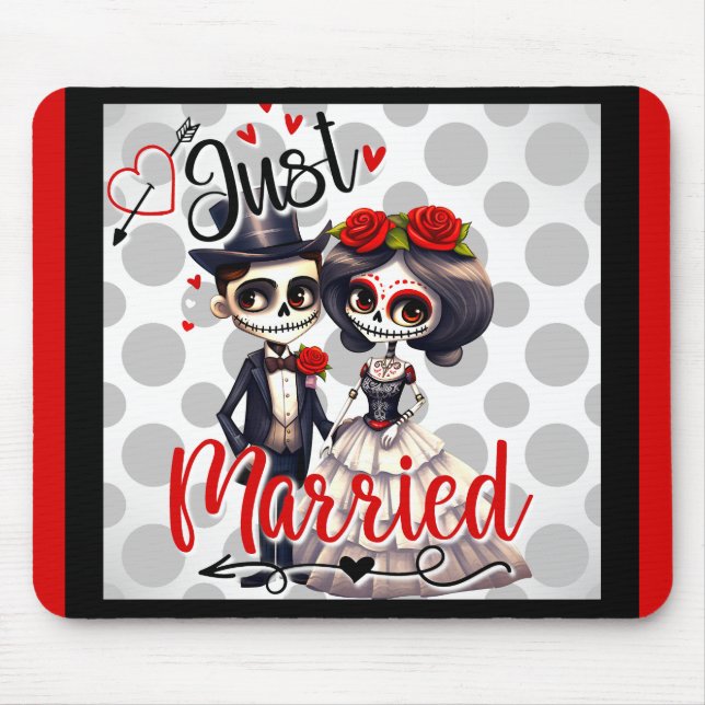 Cute Sugar Skull  Mouse Pad (Front)