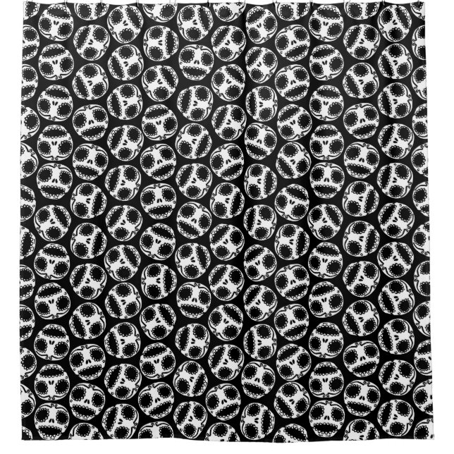 Cute Sugar Skull Pattern Shower Curtain (Front)
