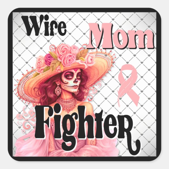 Cute Sugar Skull  Square Sticker (Front)