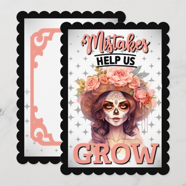 Cute Sugar Skull  Thank You Card (Front/Back)