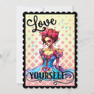 Cute Sugar Skull  Thank You Card