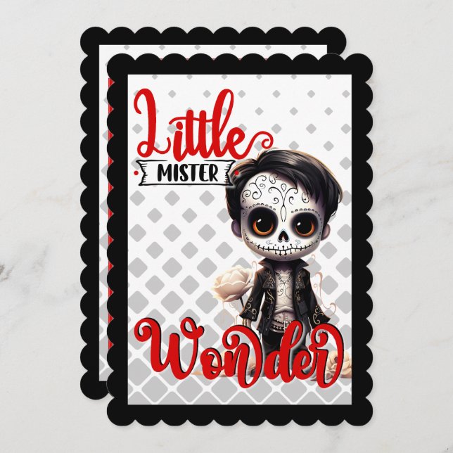 Cute Sugar Skull  Thank You Card (Front/Back)