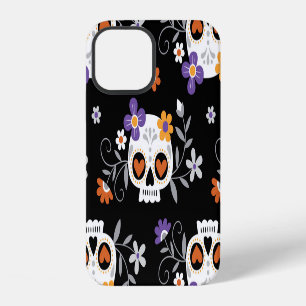 Cute Sugar Skulls Hand Drawn iPhone 12 Case