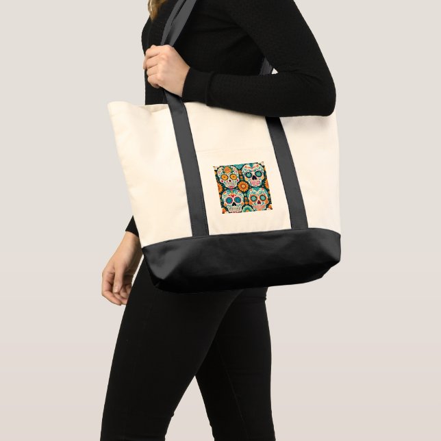 Cute Sugar Skulls Tote Bag (Front (Product))