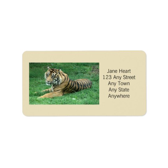 Cute Sumatran Tiger In The Grass Avery Label Address Label