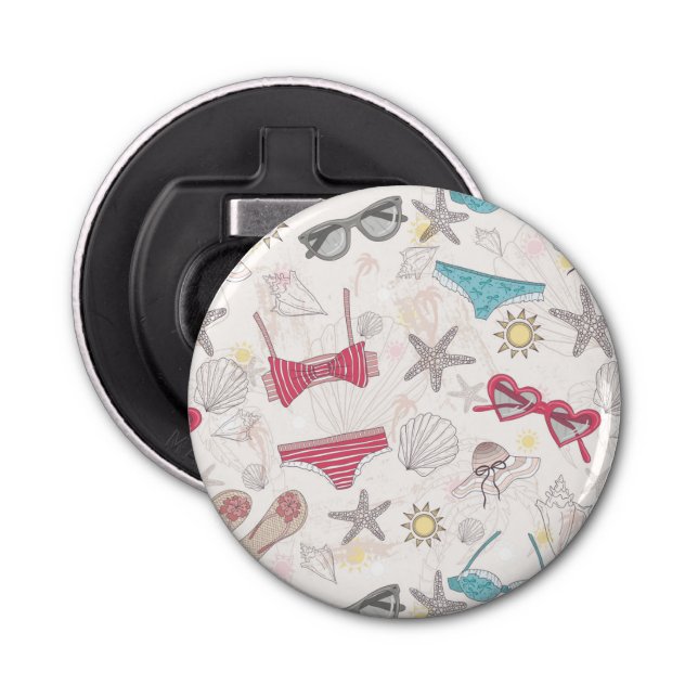 Cute Summer Abstract Pattern Bottle Opener (Front)