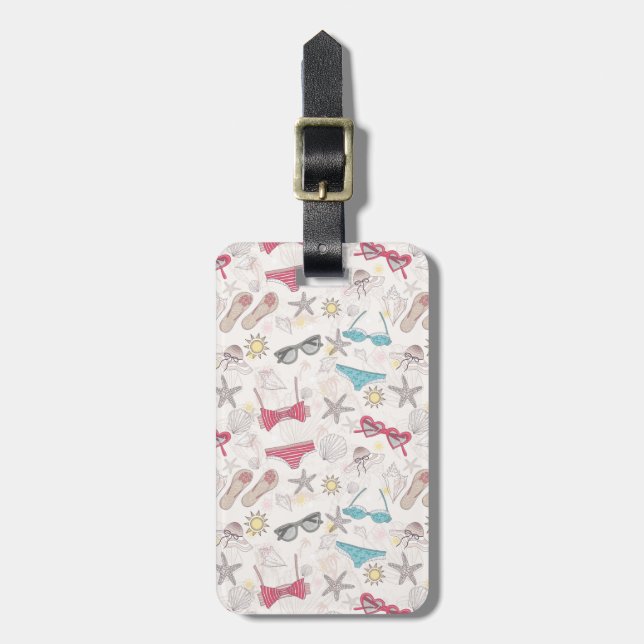 Cute Summer Abstract Pattern Luggage Tag (Front Vertical)