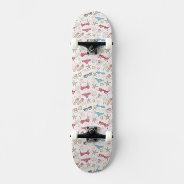 Cute Summer Abstract Pattern Skateboard (Front)