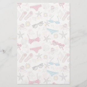 Cute Summer Abstract Pattern Stationery