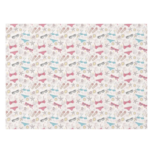 Cute Summer Abstract Pattern Tablecloth (Front (Horizontal))