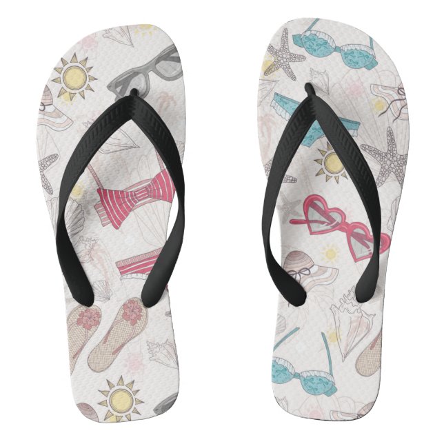 Cute Summer Abstract Pattern Thongs (Footbed)