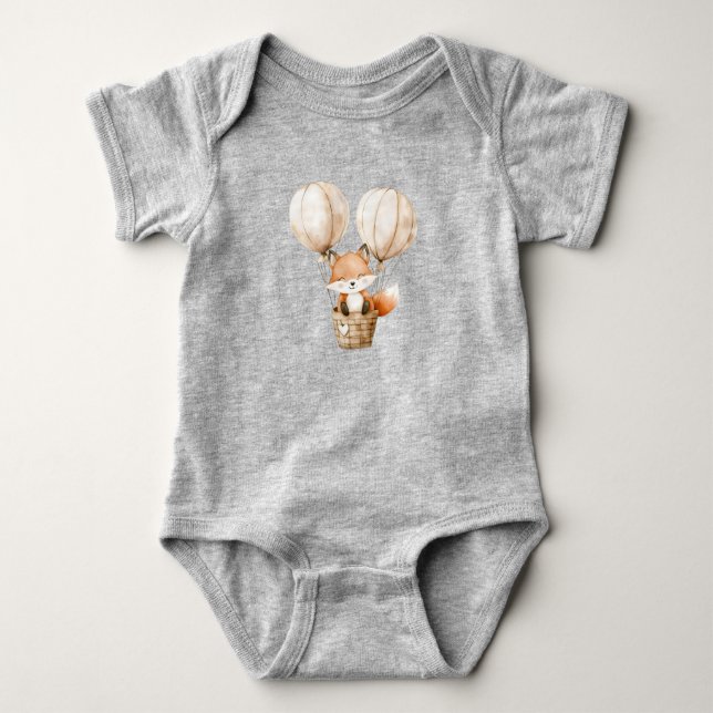 Cute Summer Baby Fox  Baby Bodysuit (Front)