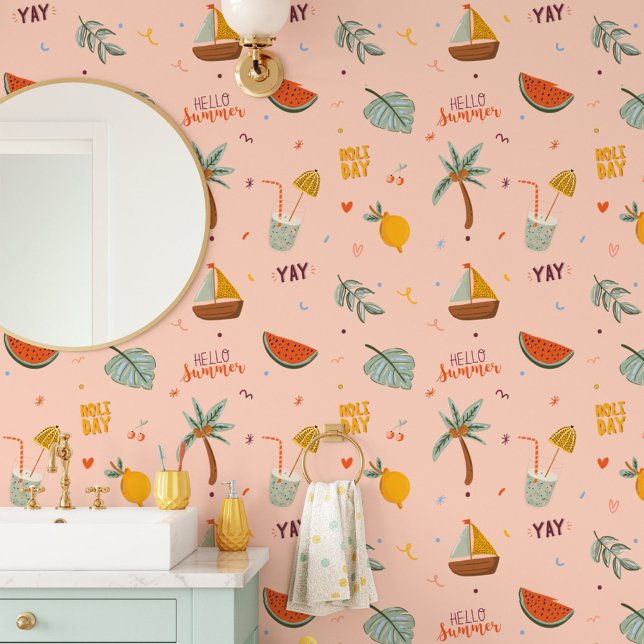 Cute Summer Beach Aesthetic Wallpaper (In situ)
