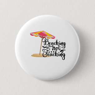 Cute summer beach merchandise for teachers 6 cm round badge