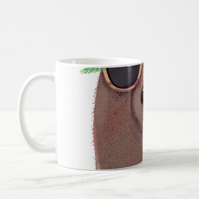 Cute summer cartoon bear coffee mug (Left)